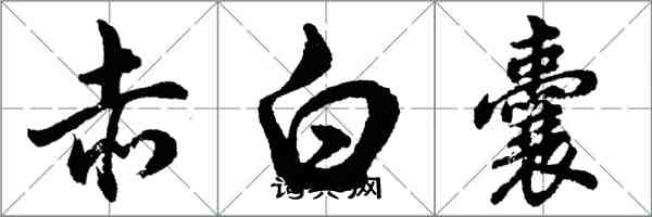 胡問遂赤白囊行書怎么寫