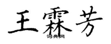 丁謙王霖芳楷書個性簽名怎么寫
