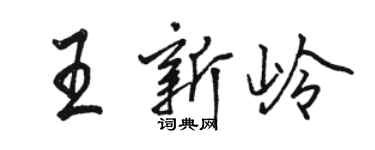 駱恆光王新嶺行書個性簽名怎么寫