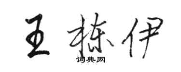 駱恆光王棟伊行書個性簽名怎么寫