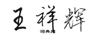 駱恆光王祥輝行書個性簽名怎么寫