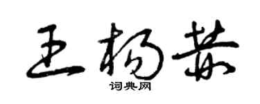 曾慶福王楊赫草書個性簽名怎么寫