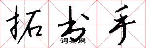 拓書手怎么寫好看