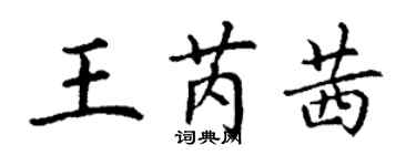 丁謙王芮茜楷書個性簽名怎么寫