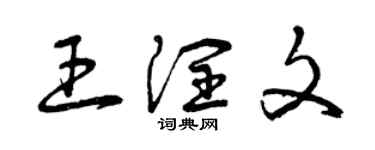曾慶福王潤文草書個性簽名怎么寫