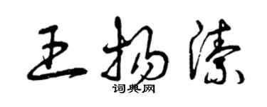 曾慶福王揚潔草書個性簽名怎么寫