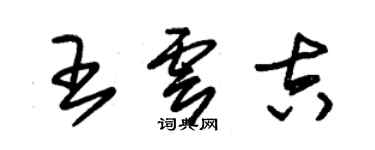 朱錫榮王雲吉草書個性簽名怎么寫