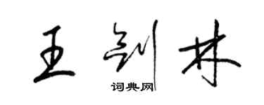 梁錦英王劍林草書個性簽名怎么寫