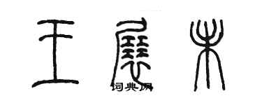 陳墨王展未篆書個性簽名怎么寫