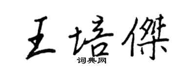 王正良王培傑行書個性簽名怎么寫
