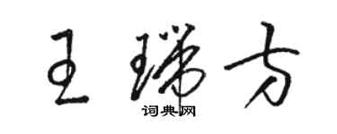 駱恆光王瑞方草書個性簽名怎么寫