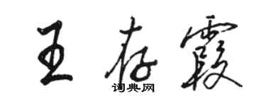 駱恆光王存霞行書個性簽名怎么寫