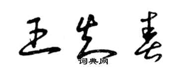 曾慶福王知春草書個性簽名怎么寫