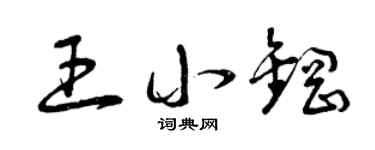 曾慶福王小鋼草書個性簽名怎么寫