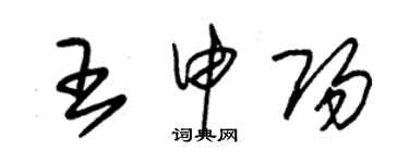 朱錫榮王申陽草書個性簽名怎么寫