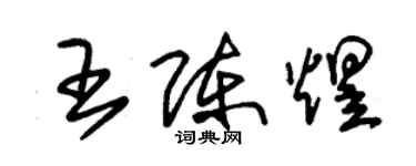 朱錫榮王陳煜草書個性簽名怎么寫
