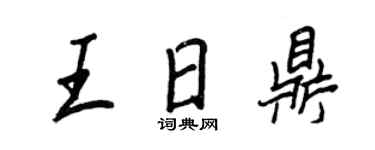 王正良王日鼎行書個性簽名怎么寫