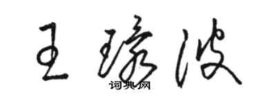 駱恆光王環波草書個性簽名怎么寫