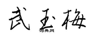 王正良武玉梅行書個性簽名怎么寫