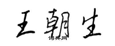 王正良王朝生行書個性簽名怎么寫