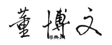 駱恆光董博文行書個性簽名怎么寫