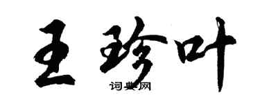 胡問遂王珍葉行書個性簽名怎么寫