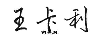 駱恆光王卡利行書個性簽名怎么寫