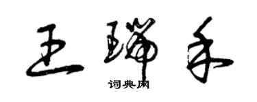 曾慶福王瑞禾草書個性簽名怎么寫