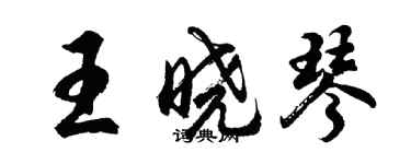 胡問遂王曉琴行書個性簽名怎么寫