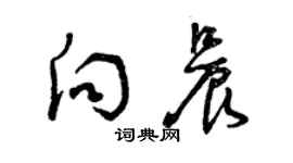 曾慶福向晨草書個性簽名怎么寫