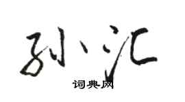 駱恆光孫匯行書個性簽名怎么寫