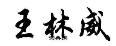 胡問遂王林威行書個性簽名怎么寫