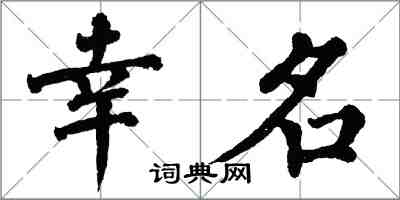 翁闓運幸名楷書怎么寫