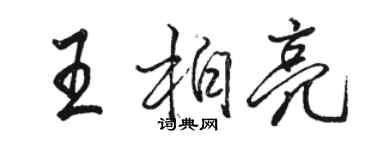 駱恆光王柏亮行書個性簽名怎么寫