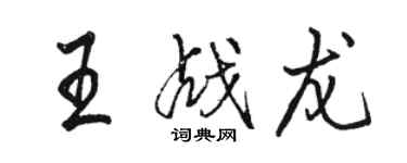 駱恆光王戰龍行書個性簽名怎么寫