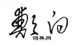 駱恆光鄭白草書個性簽名怎么寫