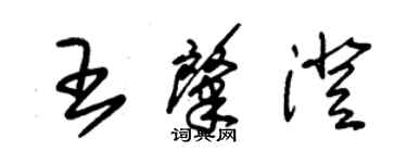 朱錫榮王肇澄草書個性簽名怎么寫