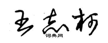 朱錫榮王志柯草書個性簽名怎么寫