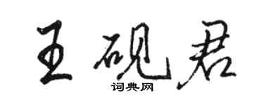 駱恆光王硯君行書個性簽名怎么寫