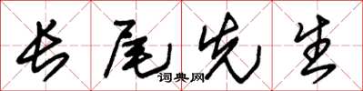 朱錫榮長尾先生草書怎么寫