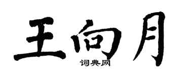 翁闓運王向月楷書個性簽名怎么寫