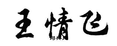 胡問遂王情飛行書個性簽名怎么寫