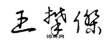 曾慶福王攀傑草書個性簽名怎么寫