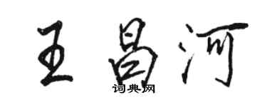 駱恆光王昌河行書個性簽名怎么寫