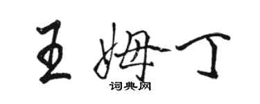 駱恆光王姆丁行書個性簽名怎么寫