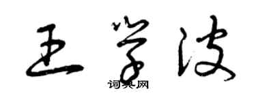 曾慶福王學波草書個性簽名怎么寫