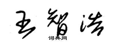 朱錫榮王智浩草書個性簽名怎么寫