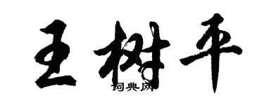 胡問遂王樹平行書個性簽名怎么寫
