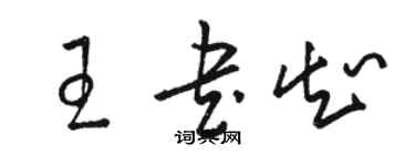 駱恆光王書知草書個性簽名怎么寫
