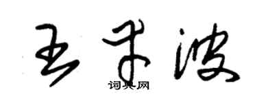 朱錫榮王幸波草書個性簽名怎么寫